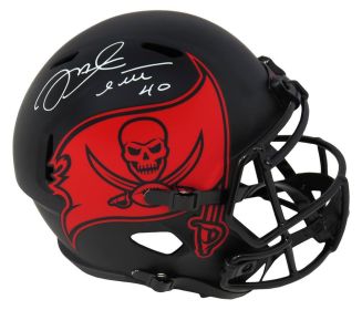 Mike Alstott Signed Tampa Bay Buccaneers Eclipse Speed Replica Helmet