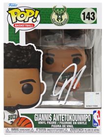 Giannis Antetokounmpo Signed Milwaukee Bucks NBA Funko Pop Doll #143