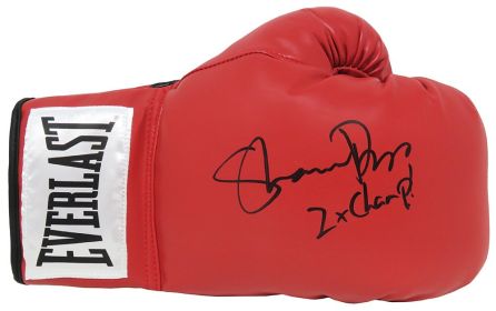 Shannon Briggs Signed Red Everlast Boxing Glove w/2x Champ