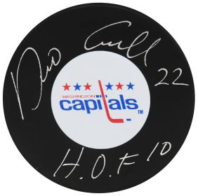 Dino Ciccarelli Signed Washington Capitals Logo Hockey Puck w/Hall of Fame '10