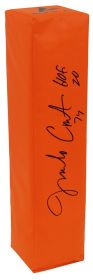 Jim Covert Signed BSN Orange Football Endzone Pylon w/HOF'20