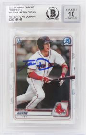 Jarren Duran Signed Boston Red Sox 2020 Topps Bowman Chrome Rookie Card #BCP-144