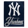 Yankees OFFICIAL MLB "Signature" Raschel Throw Blanket