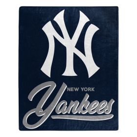 Yankees OFFICIAL MLB "Signature" Raschel Throw Blanket