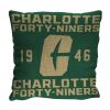 UNC CHARLOTTE OFFICIAL NCAA "Stacked" Woven Pillow