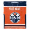 OFFICIAL NHL Personalized Jersey Silk Touch Throw Blanket - Oilers