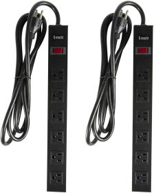2 Pack Long Power Strip Surge Protector