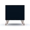 Manhattan Comfort Rockefeller 1.0 Mid-Century Modern 1-Drawer Nightstand in Midnight Blue