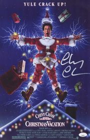 Chevy Chase Signed Christmas Vacation Movie Poster