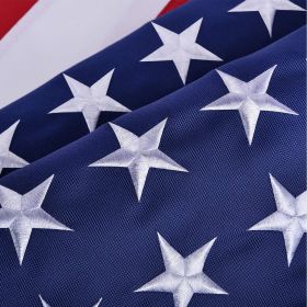 American Flag Outdoor Heavy Duty Embroidered Stars & Sewn Stripes (size: 2x3ft)