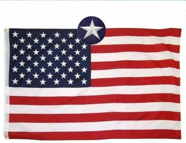 American Flag Outdoor Heavy Duty Embroidered Stars & Sewn Stripes (size: 3x5ft)
